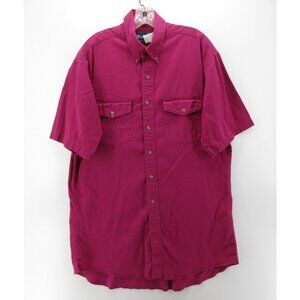 VINTAGE Wrangler Shirt Large Pink Western Cowboy Rodeo Button Down *